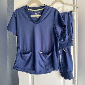 Landau Forward stretchy scrubs. Medium top, small jogger cargo pants.